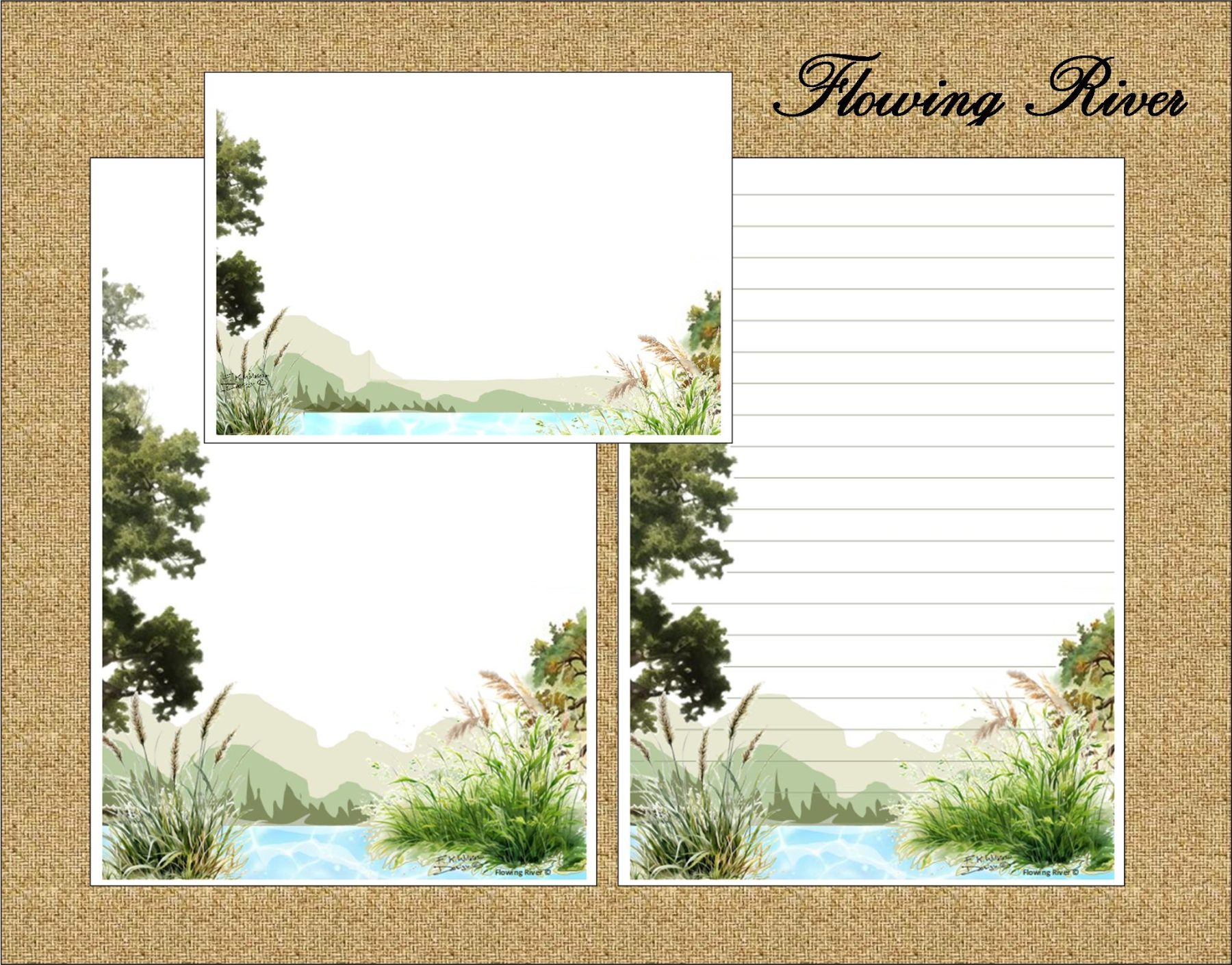'Flowing River' - Beautiful Writing Sets