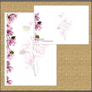 "Magnolia Pink Flower Spray"