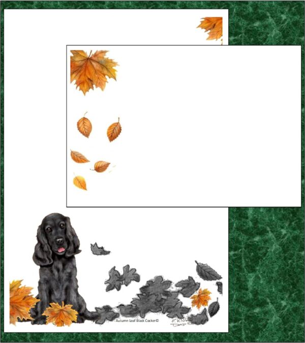"Autumn Black Cocker Spaniel"