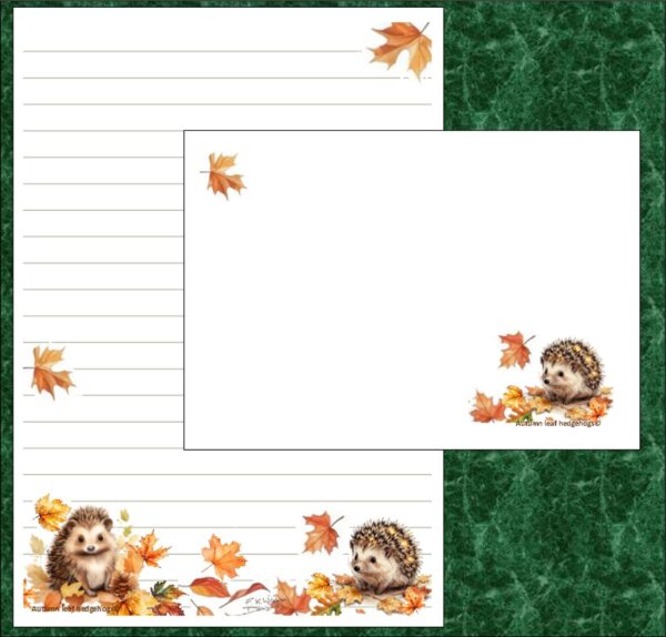 "Autumn Leaf Hedgehogs"