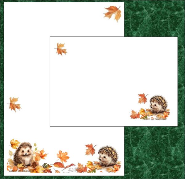 "Autumn Leaf Hedgehogs"
